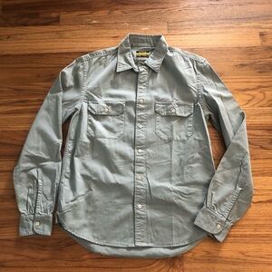 Unworn Levi’s LVC 1950s Tab Twill button front shirt button up green small